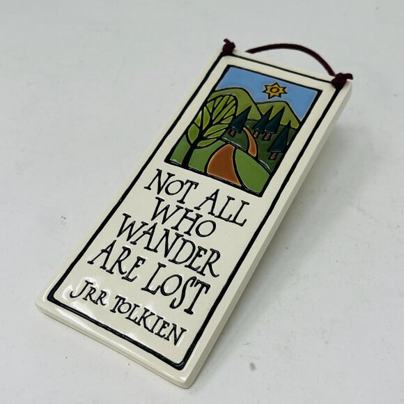 Spooner Creek "Not All Who Wander Are Lost" JRR Tolkien Etched Clay Ceramic - Picture 2 of 5